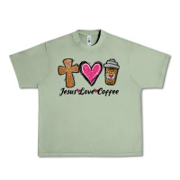 Oil Green jesus love coffee Urban Heavy Tee - Jasminsmagicworld