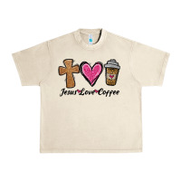 Sandshell jesus love coffee Urban Heavy Tee - Jasminsmagicworld