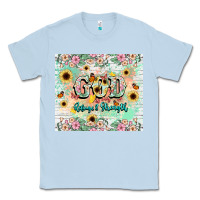 Dusty Blue god is my refugee and strength Classic Tee - NancyCooperArtShop