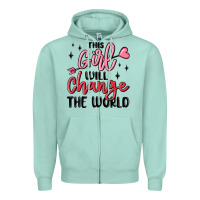 Seafoam this girl will change the world Zipper Hoodie - MaliasSmallBusiness