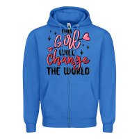 True Royal this girl will change the world Zipper Hoodie - MaliasSmallBusiness