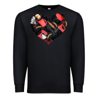 Black bake tools heart Premium Sweatshirt - Artiststas