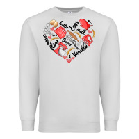 Dove Grey bake tools heart Premium Sweatshirt - Artiststas