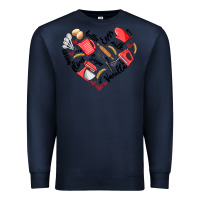 Navy bake tools heart Premium Sweatshirt - Artiststas
