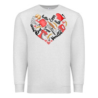 Oatmeal Heather bake tools heart Premium Sweatshirt - Artiststas