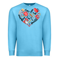 Ocean Blue bake tools heart Premium Sweatshirt - Artiststas