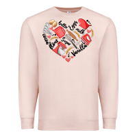 Pale Pink bake tools heart Premium Sweatshirt - Artiststas