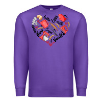 Purple bake tools heart Premium Sweatshirt - Artiststas