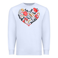White bake tools heart Premium Sweatshirt - Artiststas