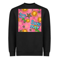 Black summer time of the sun seamless pattern Heavyweight Sweatshirt - BundleAndBundleShop