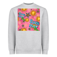 Heather Grey summer time of the sun seamless pattern Heavyweight Sweatshirt - BundleAndBundleShop
