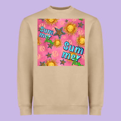 Summer Time Of The Sun Seamless Pattern Heavyweight Sweatshirt Designed By Bundleandbundleshop