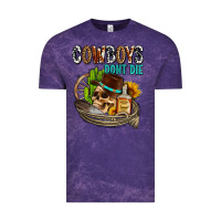Cloud Purple cowboys don't die Vintage Tee - AdoDesignShop