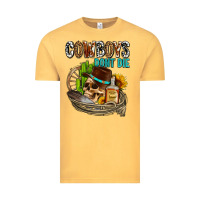 Vintage Mustard cowboys don't die Vintage Tee - AdoDesignShop