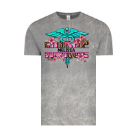 Floral Nurse Custom Name Vintage Tee | Teevron