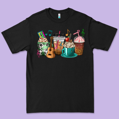 Music Teacher Coffee Cups Premium Tee Designed By Texasbilliewilder