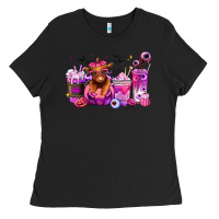 Black Halloween Heifer coffee cups Ladies Tee - RanaPortraitStore