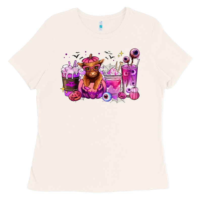 Halloween Heifer Coffee Cups Ladies Tee by RanaPortraitStore | Teevron