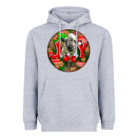 Heather Grey christmas hampshire sheep Heavyweight Hoodie - LillyAllenDesigns