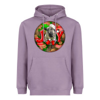Lavender christmas hampshire sheep Heavyweight Hoodie - LillyAllenDesigns