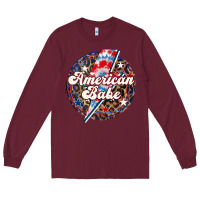 Burgundy Western American Babe Patriotic Long Sleeve Tee - LillyAllenDesigns