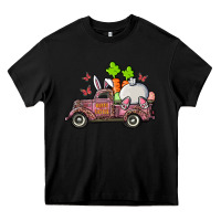 Black happy easter pink truck with bunny Heavy Core Tee - RanaPortraitStore