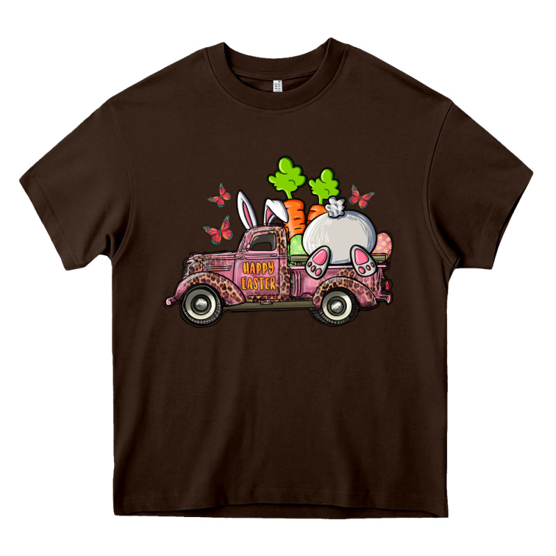 Happy Easter Pink Truck With Bunny Heavy Core Tee by RanaPortraitStore | Teevron