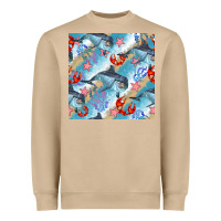 Mushroom dolphin and crab seamless pattern Heavyweight Sweatshirt - BundleAndBundleShop