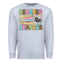 Heather Grey readers are leaders Premium Sweatshirt - Artiststas