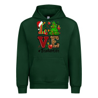 Foreset Green love teacher life christmas Urban Hoodie - CowGirlArtShop