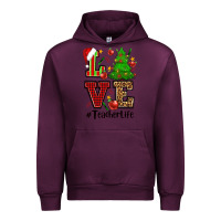 Mauve Wine love teacher life christmas Urban Hoodie - CowGirlArtShop