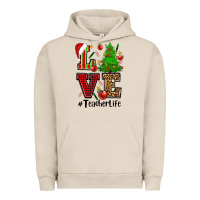 Pigment French Oak love teacher life christmas Urban Hoodie - CowGirlArtShop