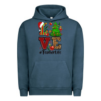 Pigment Midnight Navy love teacher life christmas Urban Hoodie - CowGirlArtShop