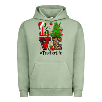 Pigment Oil Green love teacher life christmas Urban Hoodie - CowGirlArtShop