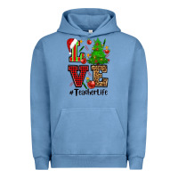 Pigment Pebble Blue love teacher life christmas Urban Hoodie - CowGirlArtShop