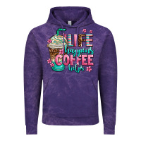 Cloud Purple life happens coffee  helps Vintage Hoodie - AdoDesignShop