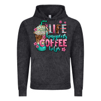 Vintage Black life happens coffee  helps Vintage Hoodie - AdoDesignShop