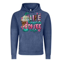 Vintage Denim life happens coffee  helps Vintage Hoodie - AdoDesignShop