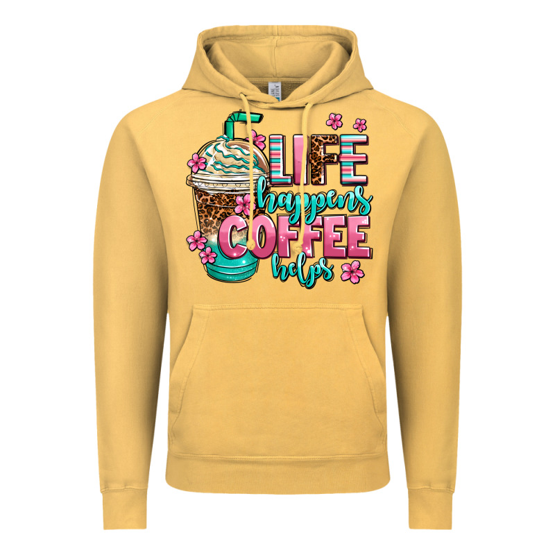 Life Happens Coffee  Helps Vintage Hoodie by AdoDesignShop | Teevron