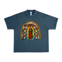 Midnight Navy our lady of Guadalupe rainbow Urban Heavy Tee - JahusDesignShop