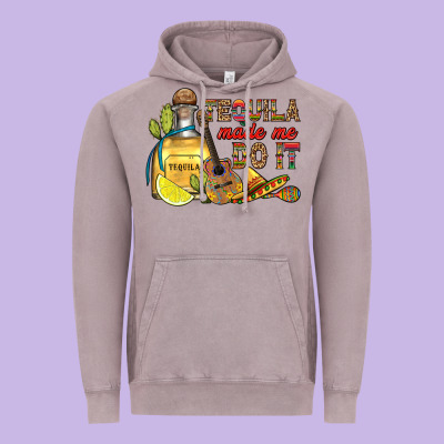 Tequila Made Me Do It Vintage Hoodie Designed By Ranaportraitstore