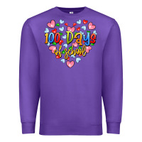 Purple 100 days of school Premium Sweatshirt - Artiststas