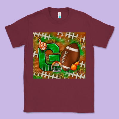 Go American Football Leopard Classic Tee Designed By Nancycooperartshop