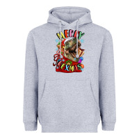 Heather Grey t rex merry rexmas Heavyweight Hoodie - LillyAllenDesigns