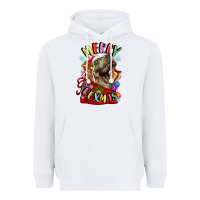 White t rex merry rexmas Heavyweight Hoodie - LillyAllenDesigns