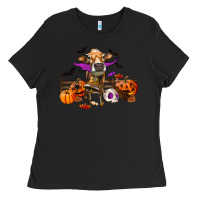 Black Heifer Cow Halloween Ladies Tee - RanaPortraitStore