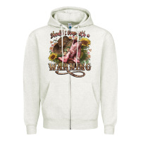 Oatmeal Heather shouldve come with a warning boots  cowboy Zipper Hoodie - NancyCooperArtShop