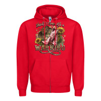 Red shouldve come with a warning boots  cowboy Zipper Hoodie - NancyCooperArtShop