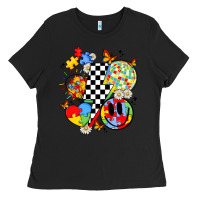 Black retro autism awareness Ladies Tee - JahusDesignShop