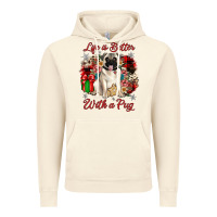 Vintage Artic Christmas life is better with a pug Vintage Hoodie - JahusDesignShop